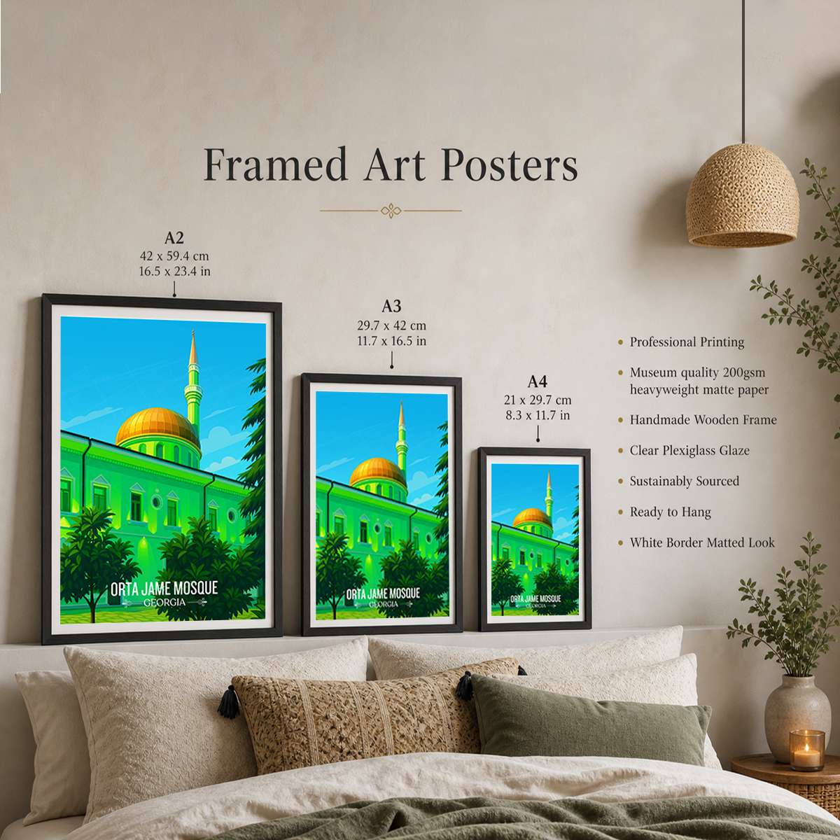 Orta Jame Mosque – Georgia - Travel Wall Art Print - Art Print - Travel Art Poster