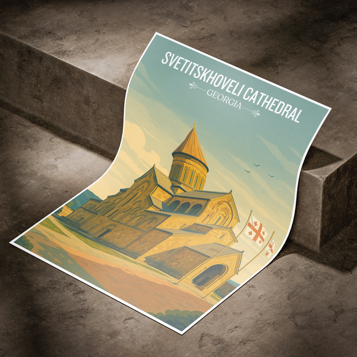 Svetitskhoveli Cathedral – Georgia - Travel Wall Art Print - Art Print - Travel Art Poster