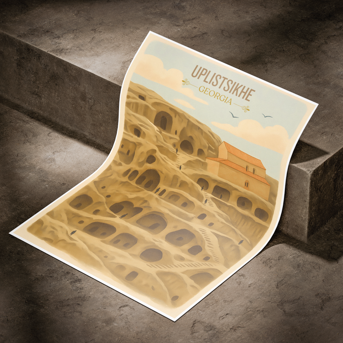 Uplistsikhe Cave City – Georgia - Travel Wall Art Print - Art Print - Travel Art Poster
