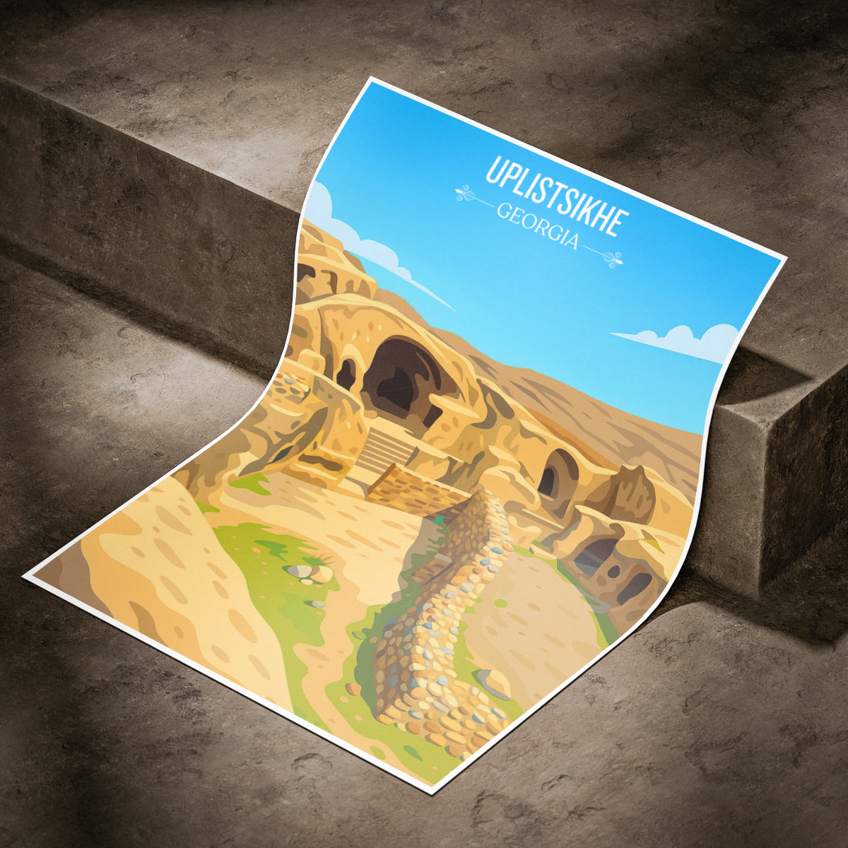 Uplistsikhe – Georgia - Travel Wall Art Print - Art Print - Travel Art Poster