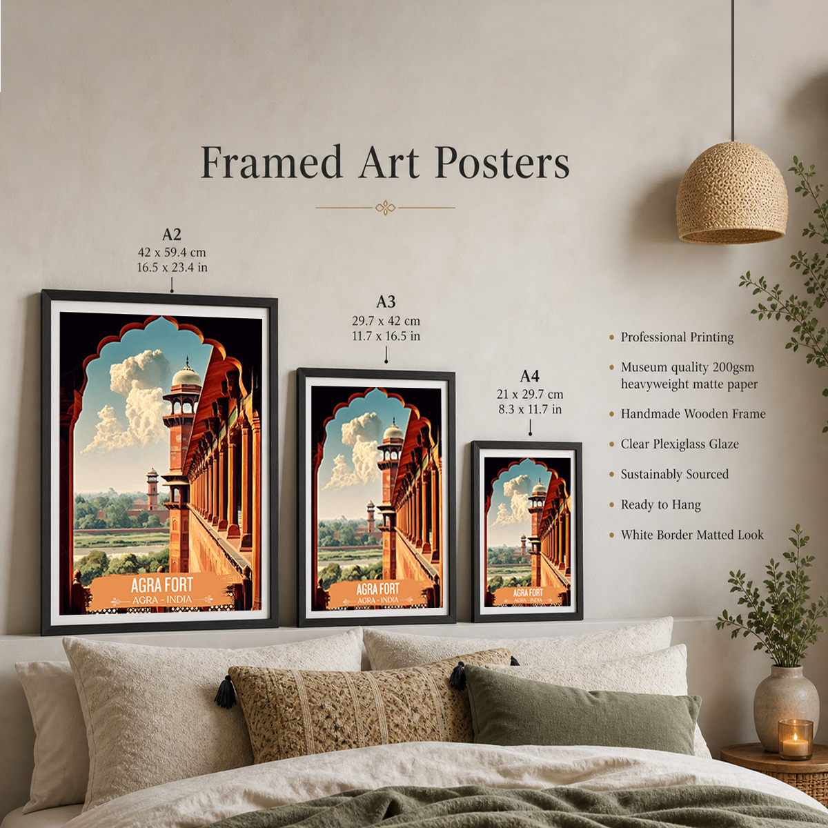 Agra Fort - Agra - India - Travel Wall Art Print - Art Print - Travel Art Poster