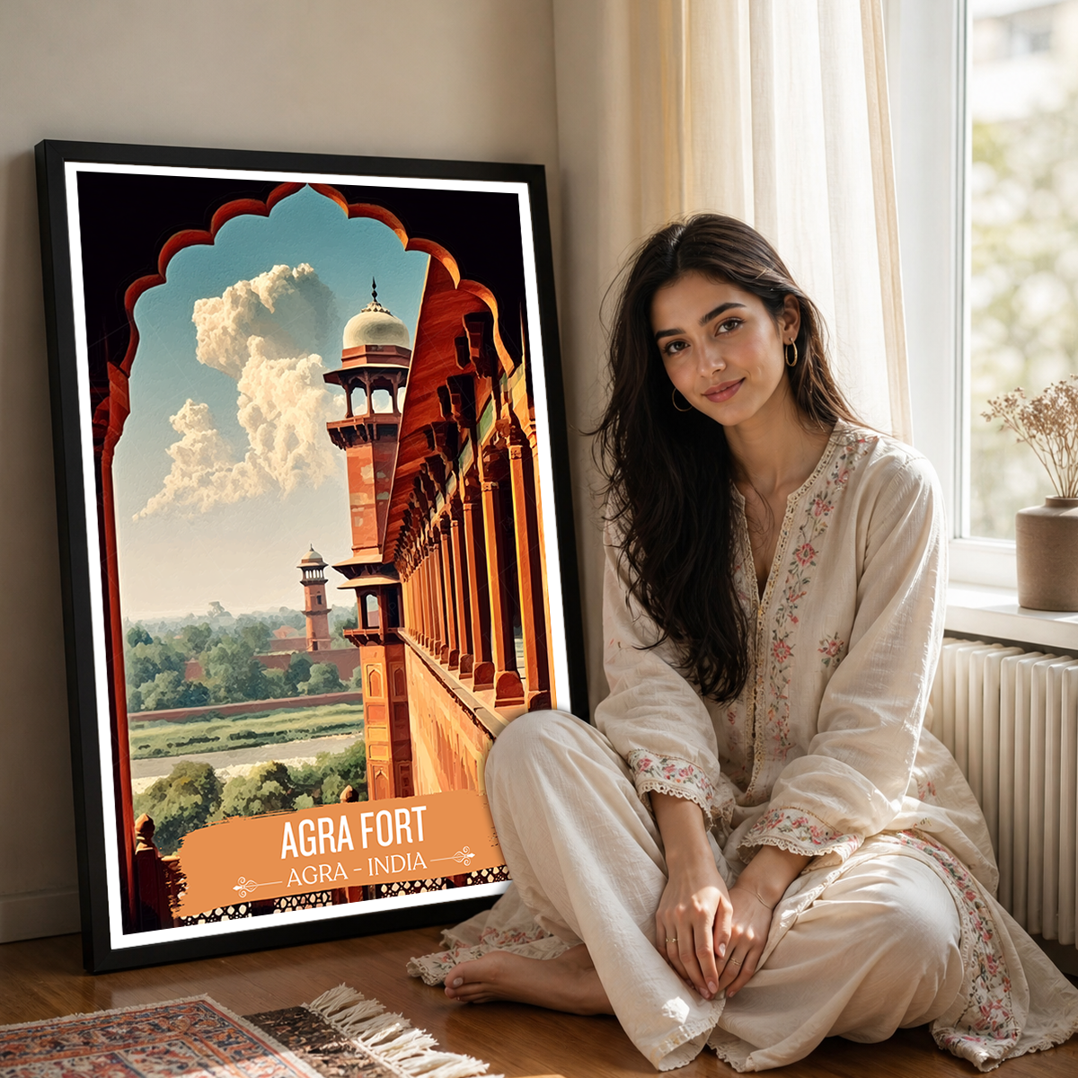 Agra Fort - Agra - India - Travel Wall Art Print - Art Print - Travel Art Poster