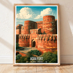 Agra Fort Qila - Agra - India - Travel Wall Art Print - Art Print - Travel Art Poster