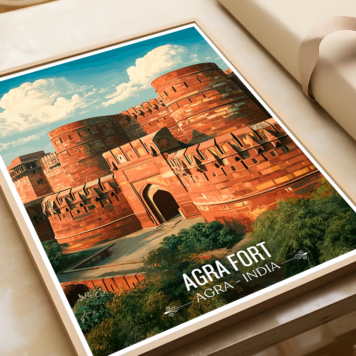 Agra Fort Qila - Agra - India - Travel Wall Art Print - Art Print - Travel Art Poster