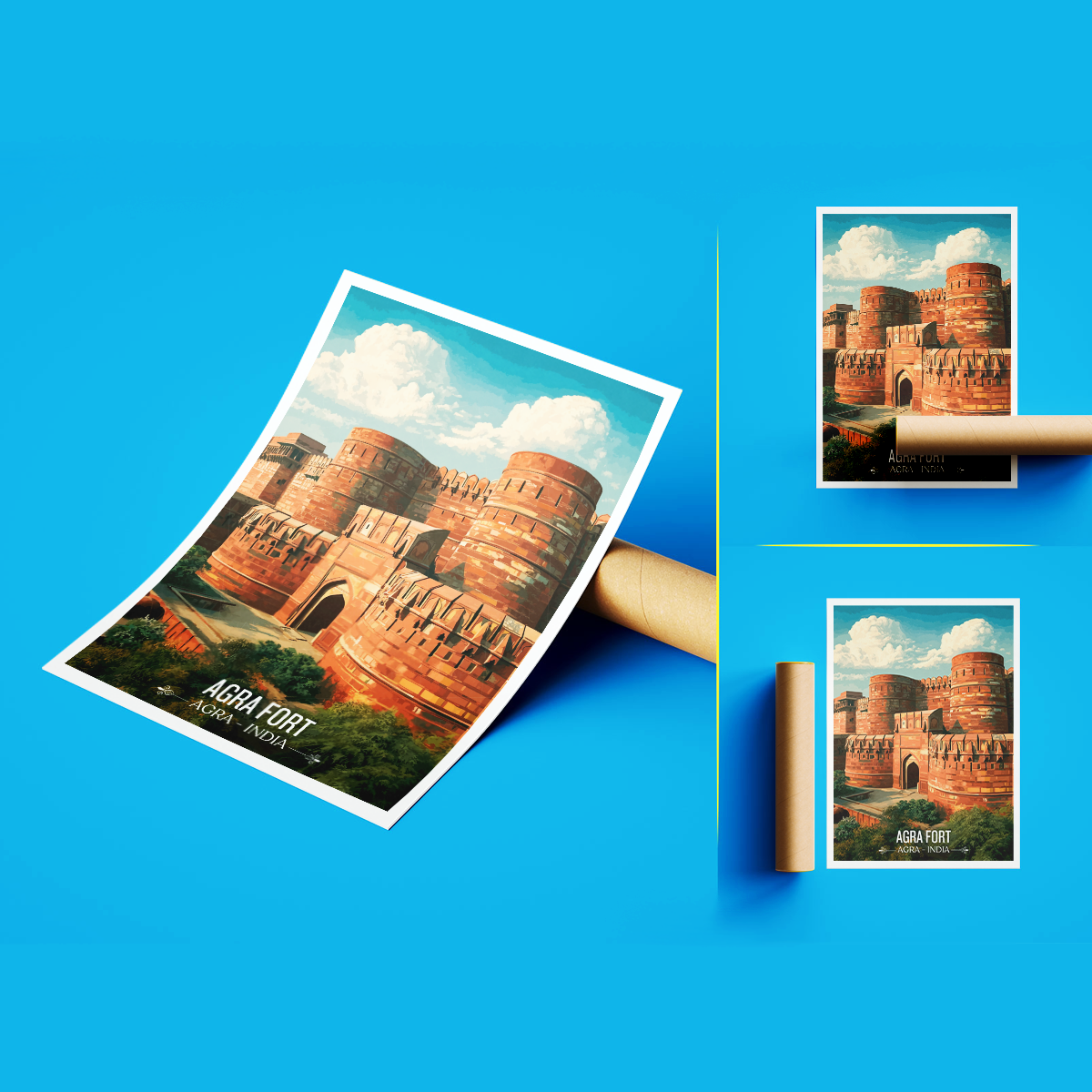 Agra Fort Qila - Agra - India - Travel Wall Art Print - Art Print - Travel Art Poster