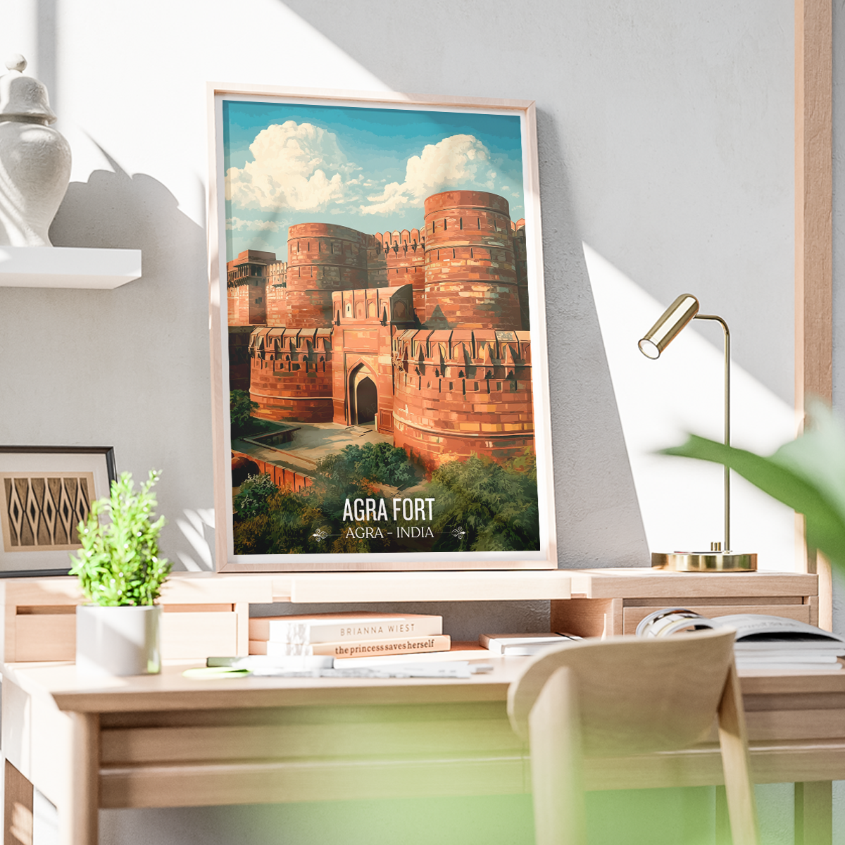 Agra Fort Qila - Agra - India - Travel Wall Art Print - Art Print - Travel Art Poster