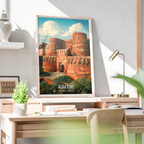 Agra Fort Qila - Agra - India - Travel Wall Art Print - Art Print - Travel Art Poster