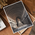 Ajanta Caves - Maharashra - India - Travel Wall Art Print - Art Print - Travel Art Poster