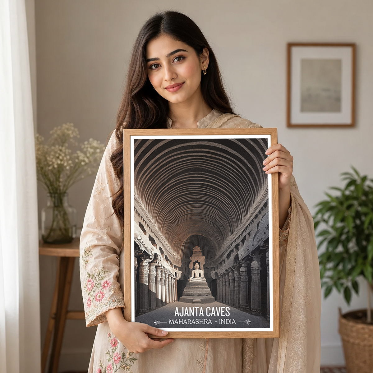 Ajanta Caves - Maharashra - India - Travel Wall Art Print - Art Print - Travel Art Poster