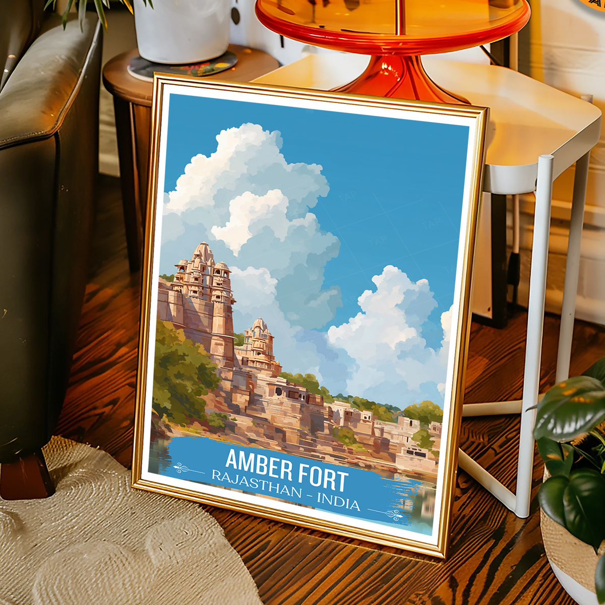 Amber Fort - Rajasthan - India - Travel Wall Art Print - Art Print - Travel Art Poster
