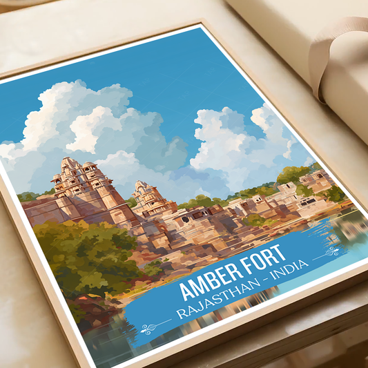 Amber Fort - Rajasthan - India - Travel Wall Art Print - Art Print - Travel Art Poster
