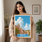 Amber Fort - Rajasthan - India - Travel Wall Art Print - Art Print - Travel Art Poster