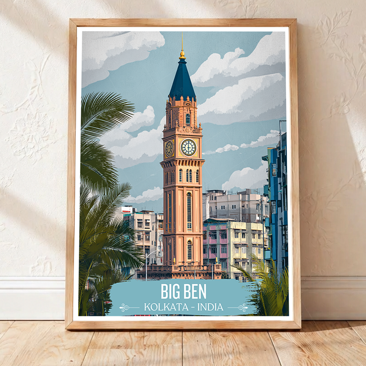 Big Ben - Kolkata - India - Travel Wall Art Print - Art Print - Travel Art Poster
