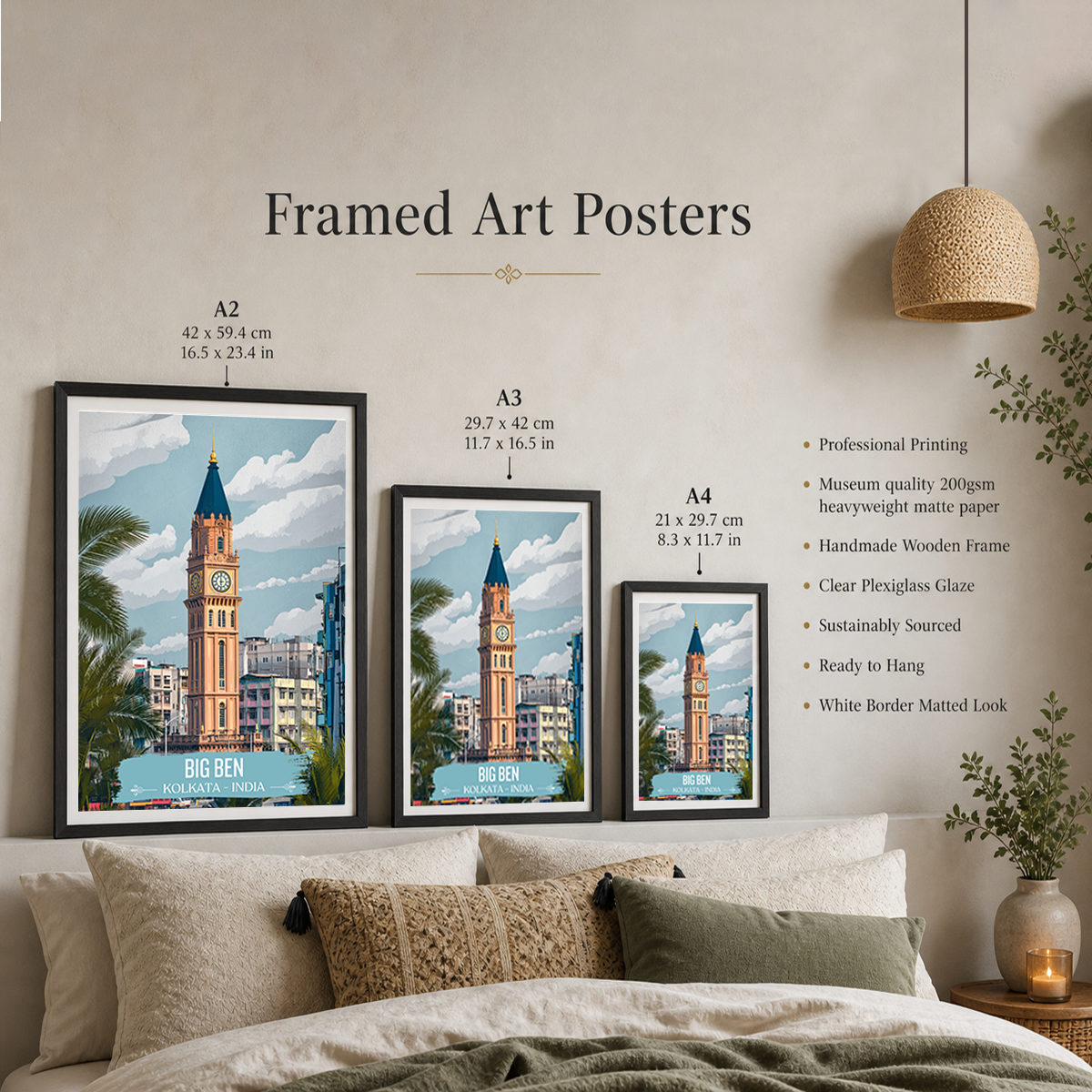 Big Ben - Kolkata - India - Travel Wall Art Print - Art Print - Travel Art Poster