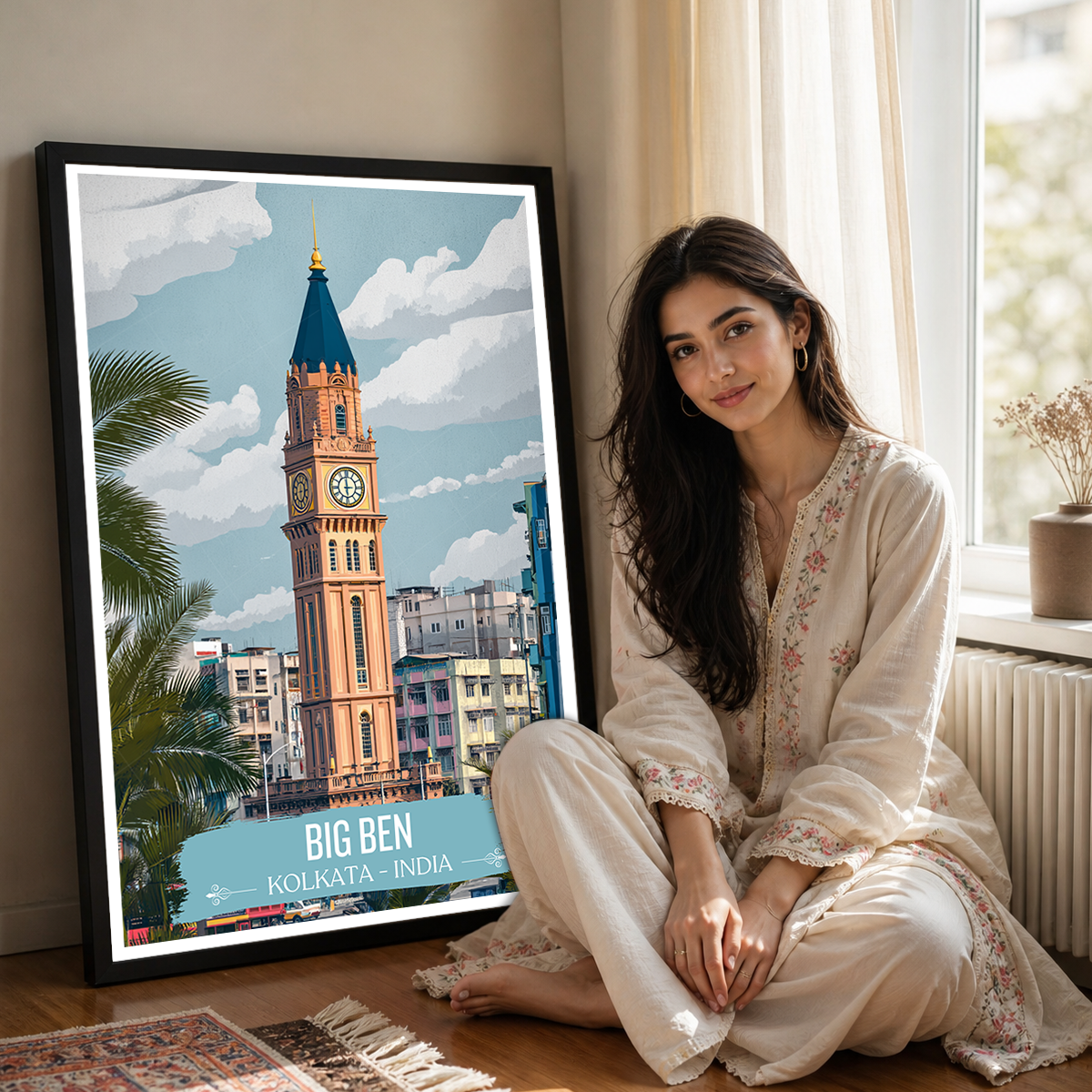 Big Ben - Kolkata - India - Travel Wall Art Print - Art Print - Travel Art Poster