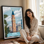 Big Ben - Kolkata - India - Travel Wall Art Print - Art Print - Travel Art Poster
