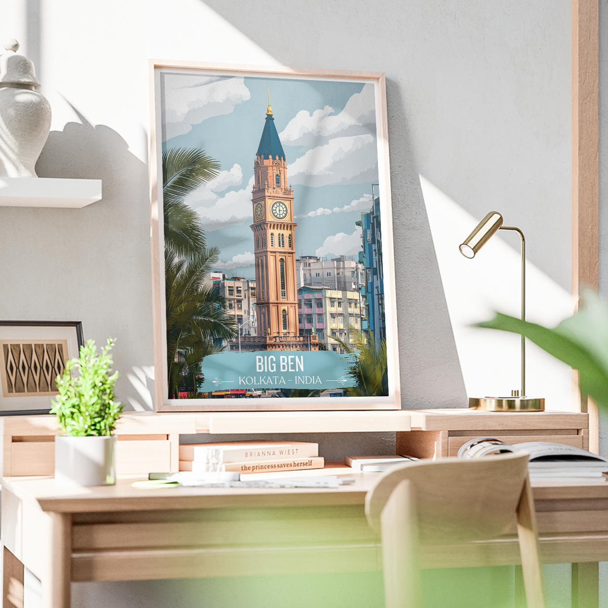 Big Ben - Kolkata - India - Travel Wall Art Print - Art Print - Travel Art Poster