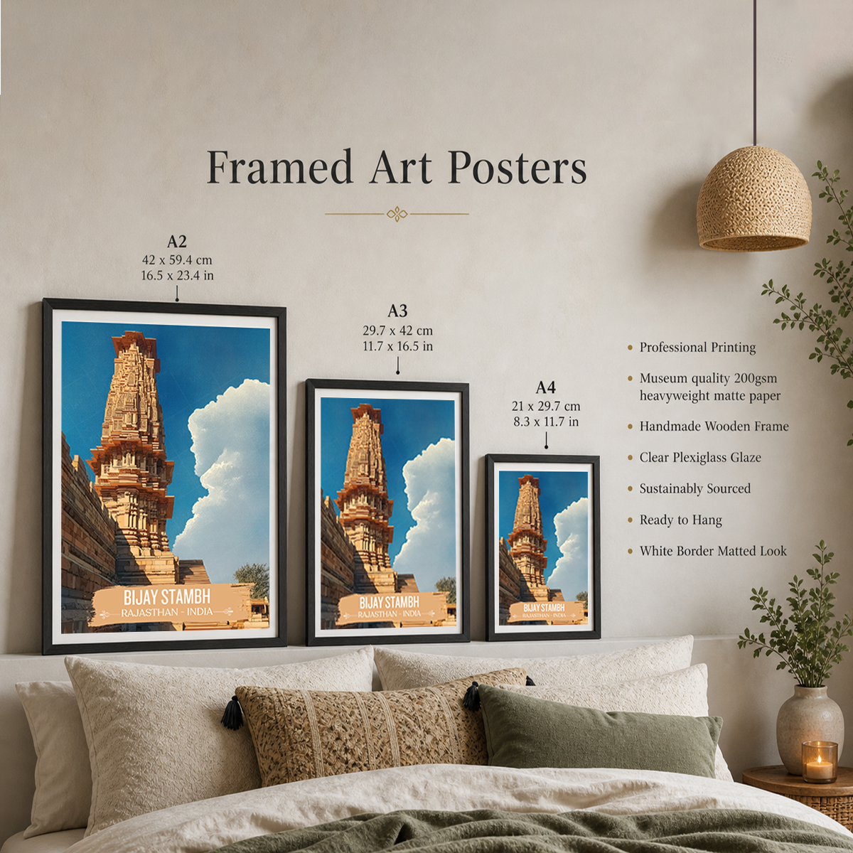 Bijay Stambh - Rajasthan - India - Travel Wall Art Print - Art Print - Travel Art Poster