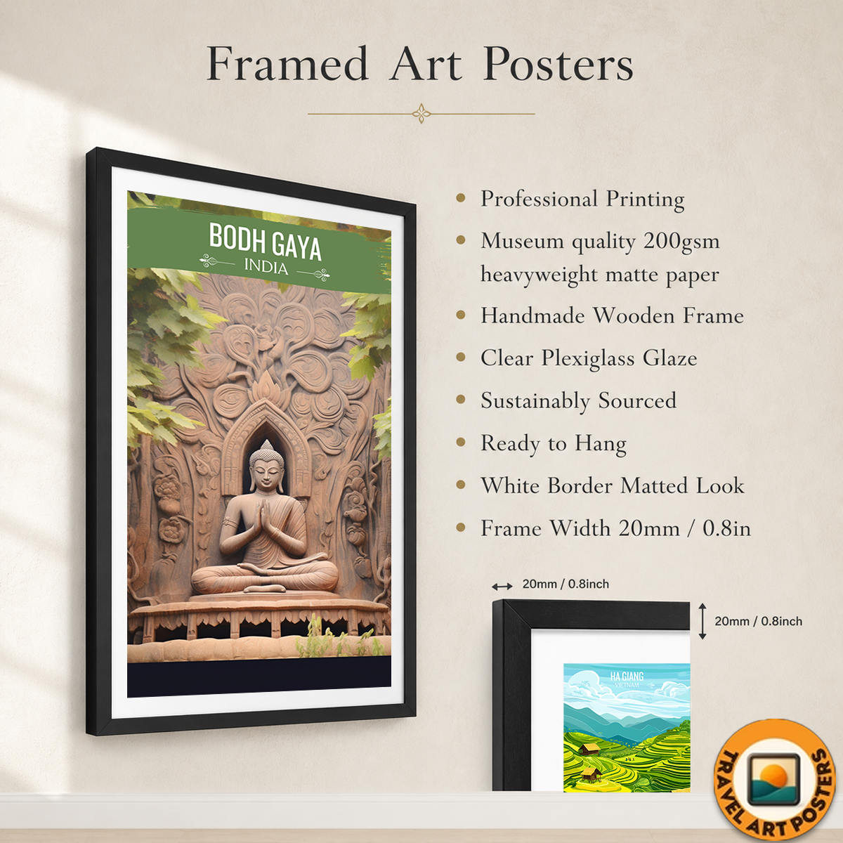 Bodh Gaya - Bihar - India - Travel Wall Art Print - Art Print - Travel Art Poster