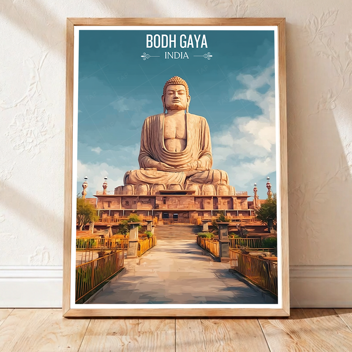 Bodh Gaya Buddha - Bihar - India - Travel Wall Art Print Poster - Art Print - Travel Art Poster