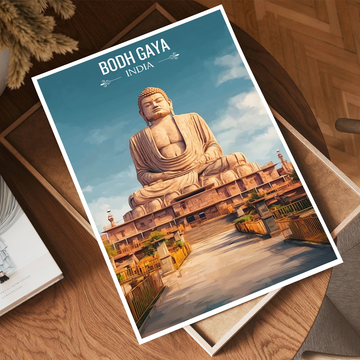 Bodh Gaya Buddha - Bihar - India - Travel Wall Art Print Poster - Art Print - Travel Art Poster