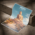 Bodh Gaya Buddha - Bihar - India - Travel Wall Art Print Poster - Art Print - Travel Art Poster