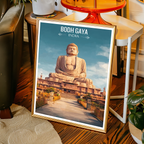 Bodh Gaya Buddha - Bihar - India - Travel Wall Art Print Poster - Art Print - Travel Art Poster