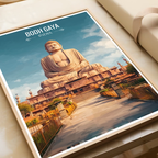 Bodh Gaya Buddha - Bihar - India - Travel Wall Art Print Poster - Art Print - Travel Art Poster