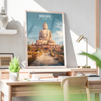 Bodh Gaya Buddha - Bihar - India - Travel Wall Art Print Poster - Art Print - Travel Art Poster