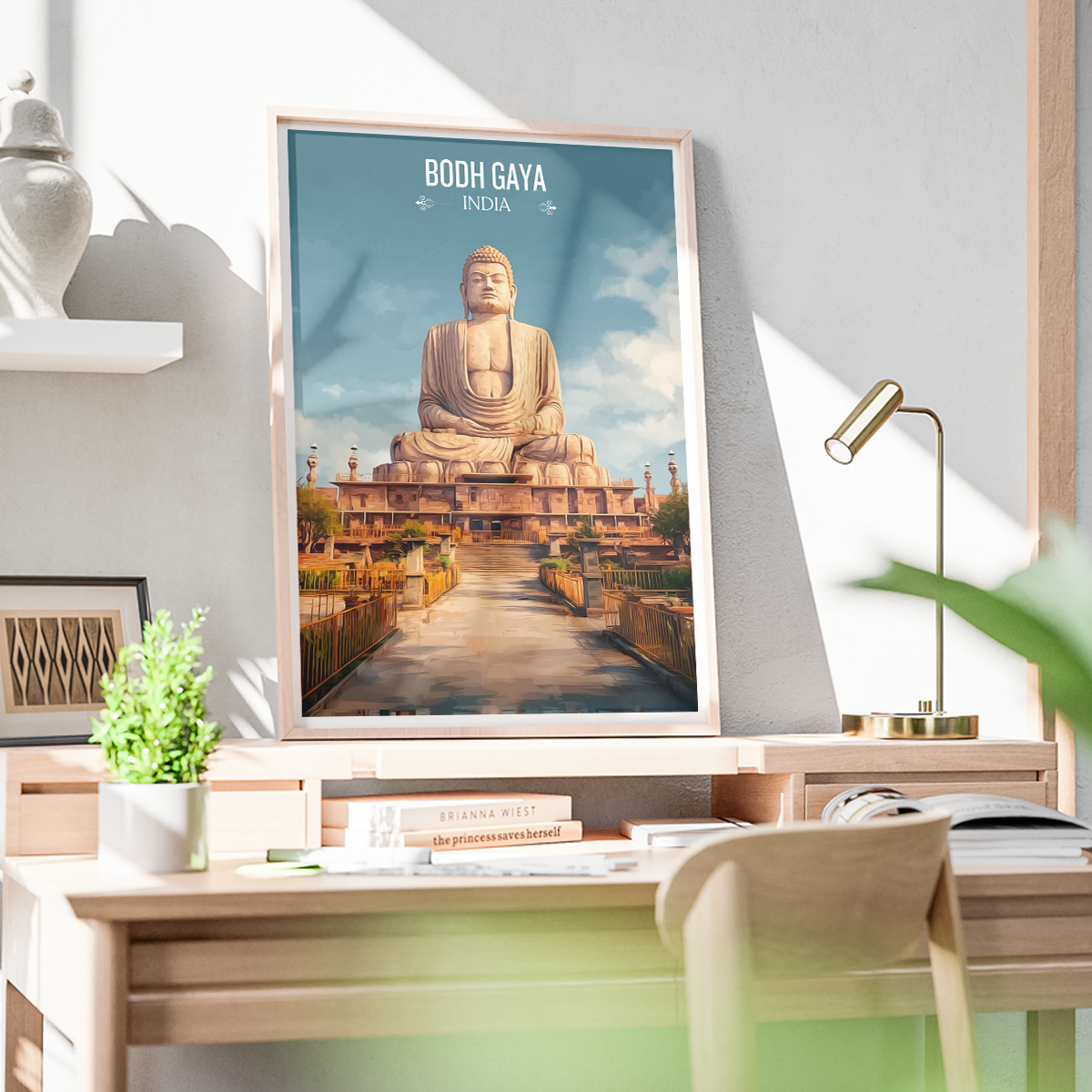 Bodh Gaya Buddha - Bihar - India - Travel Wall Art Print Poster - Art Print - Travel Art Poster