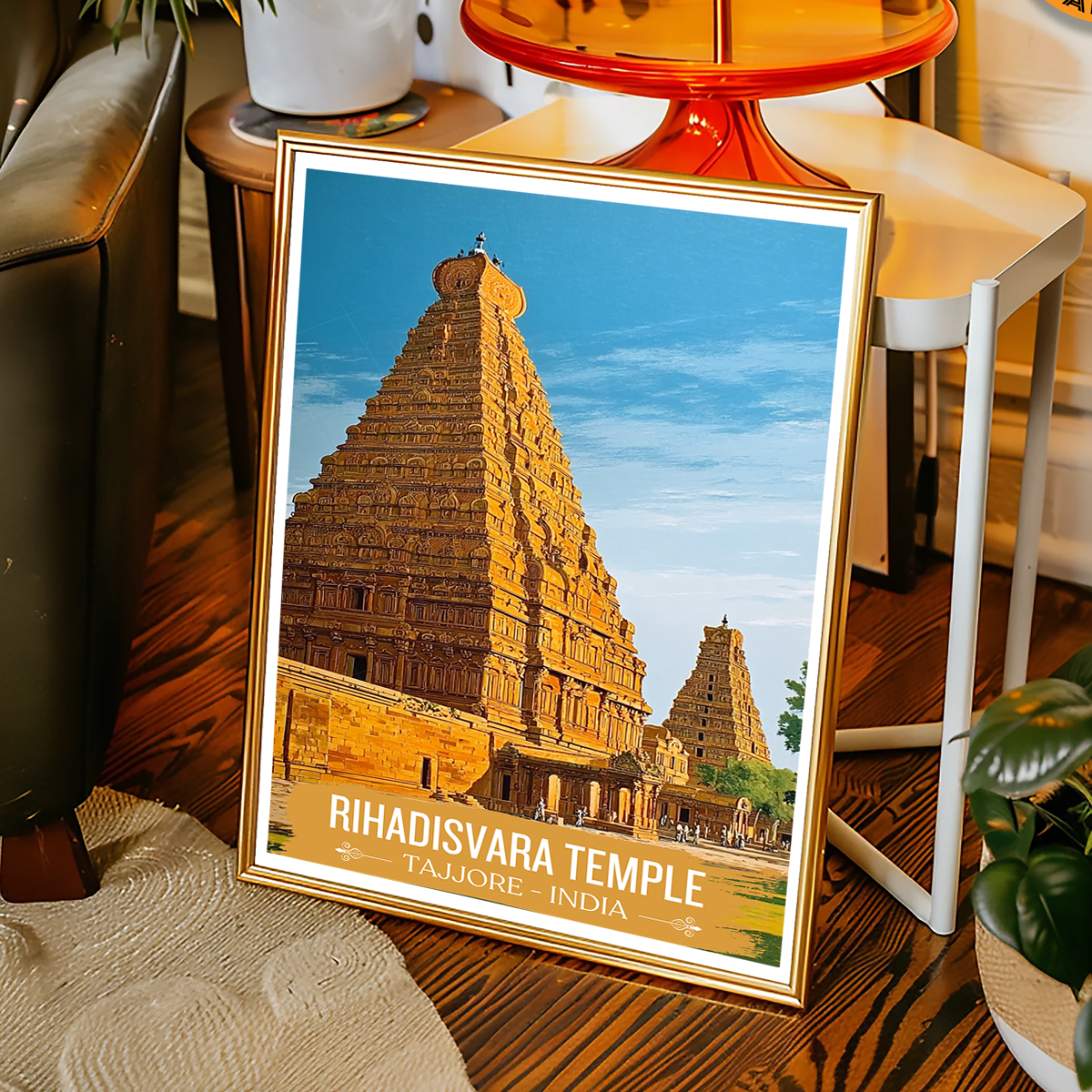 Rihadisvara Temple - Tajjore - India - Travel Wall Art Print Poster - Art Print - Travel Art Poster