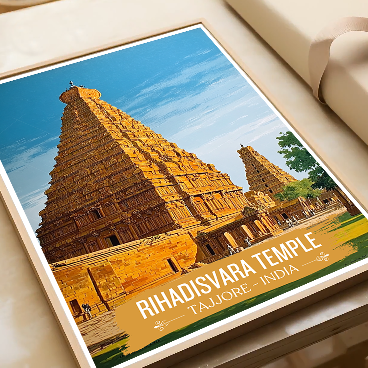 Rihadisvara Temple - Tajjore - India - Travel Wall Art Print Poster - Art Print - Travel Art Poster