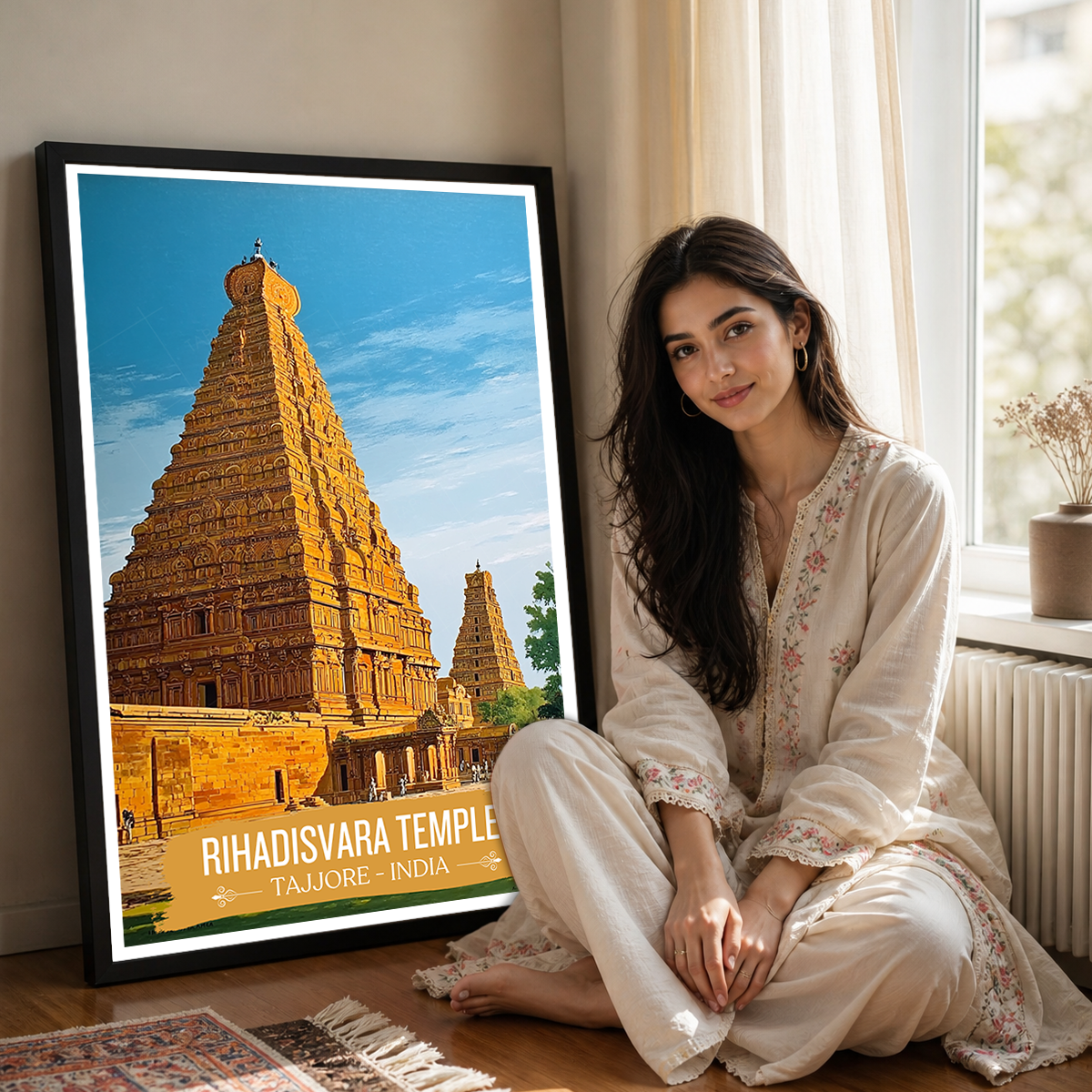 Rihadisvara Temple - Tajjore - India - Travel Wall Art Print Poster - Art Print - Travel Art Poster