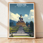 Buddha Park - Sikkim - India - Travel Wall Art Print Poster - Art Print - Travel Art Poster