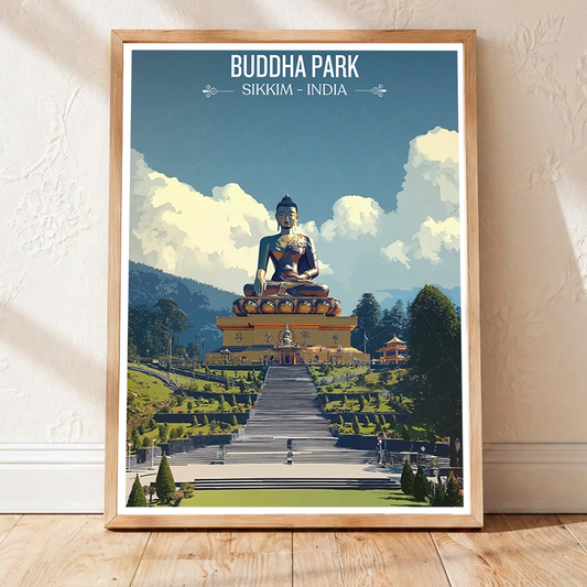 Buddha Park - Sikkim - India - Travel Wall Art Print Poster - Art Print - Travel Art Poster