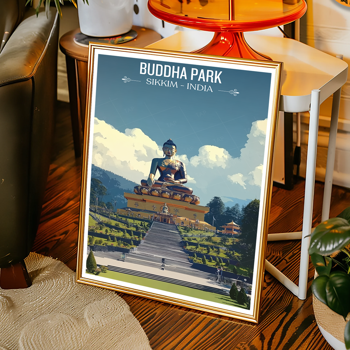 Buddha Park - Sikkim - India - Travel Wall Art Print Poster - Art Print - Travel Art Poster