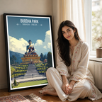 Buddha Park - Sikkim - India - Travel Wall Art Print Poster - Art Print - Travel Art Poster