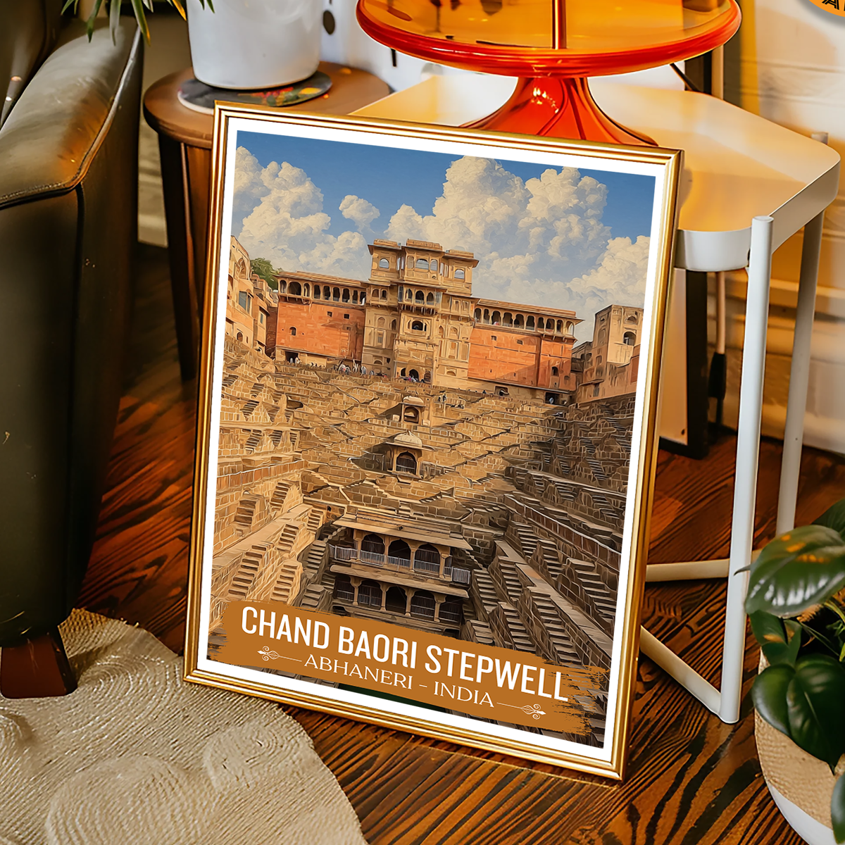Chand Baori Stepwell - Abhaneri - India - Travel Wall Art Print Poster - Art Print - Travel Art Poster