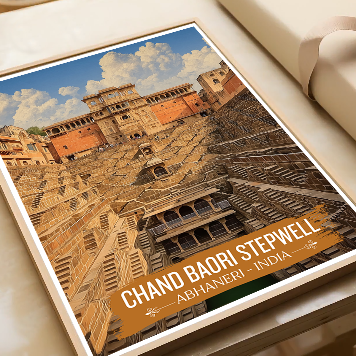 Chand Baori Stepwell - Abhaneri - India - Travel Wall Art Print Poster - Art Print - Travel Art Poster