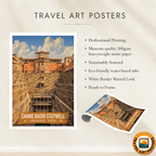 Chand Baori Stepwell - Abhaneri - India - Travel Wall Art Print Poster - Art Print - Travel Art Poster