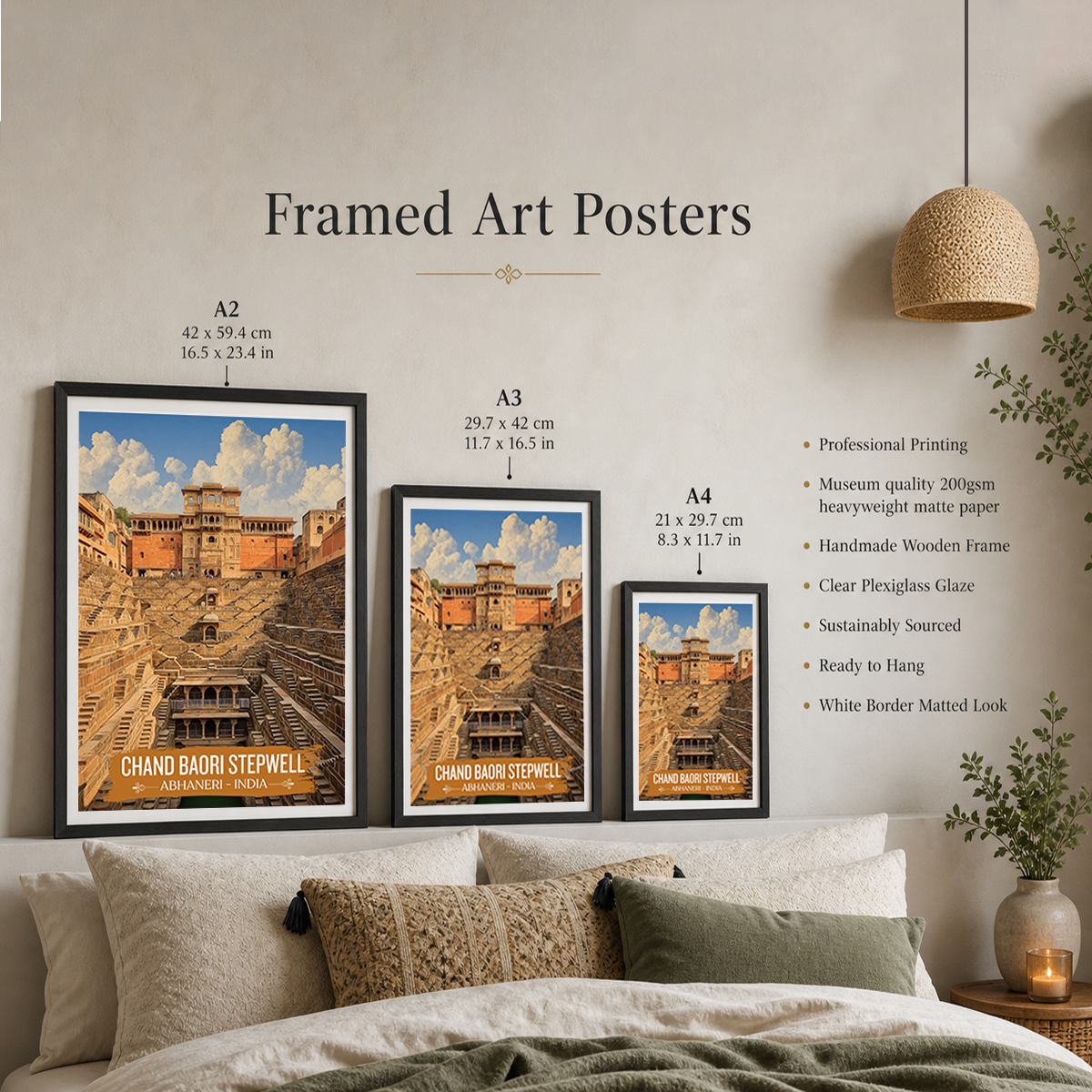 Chand Baori Stepwell - Abhaneri - India - Travel Wall Art Print Poster - Art Print - Travel Art Poster