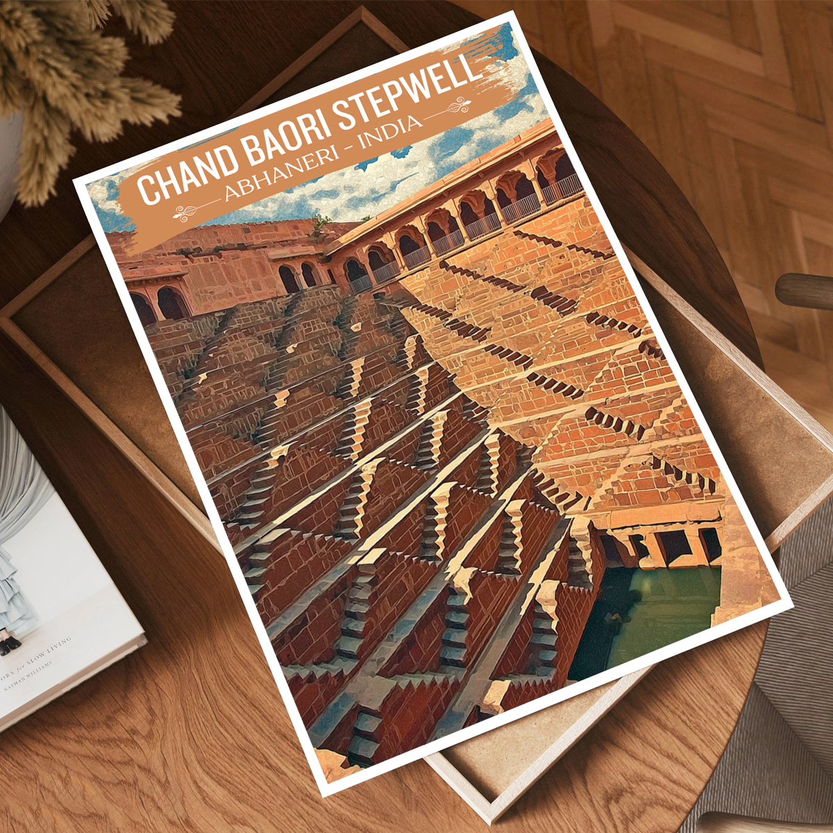 Chand Baori Stepwell - Rajasthan - India - Travel Wall Art Print Poster - Art Print - Travel Art Poster