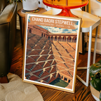 Chand Baori Stepwell - Rajasthan - India - Travel Wall Art Print Poster - Art Print - Travel Art Poster