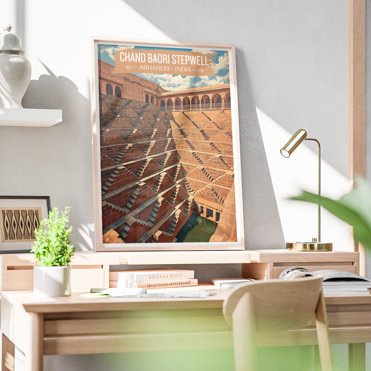 Chand Baori Stepwell - Rajasthan - India - Travel Wall Art Print Poster - Art Print - Travel Art Poster