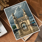 Charminar Masjid - Hyderabad - India - Travel Wall Art Print Poster - Art Print - Travel Art Poster