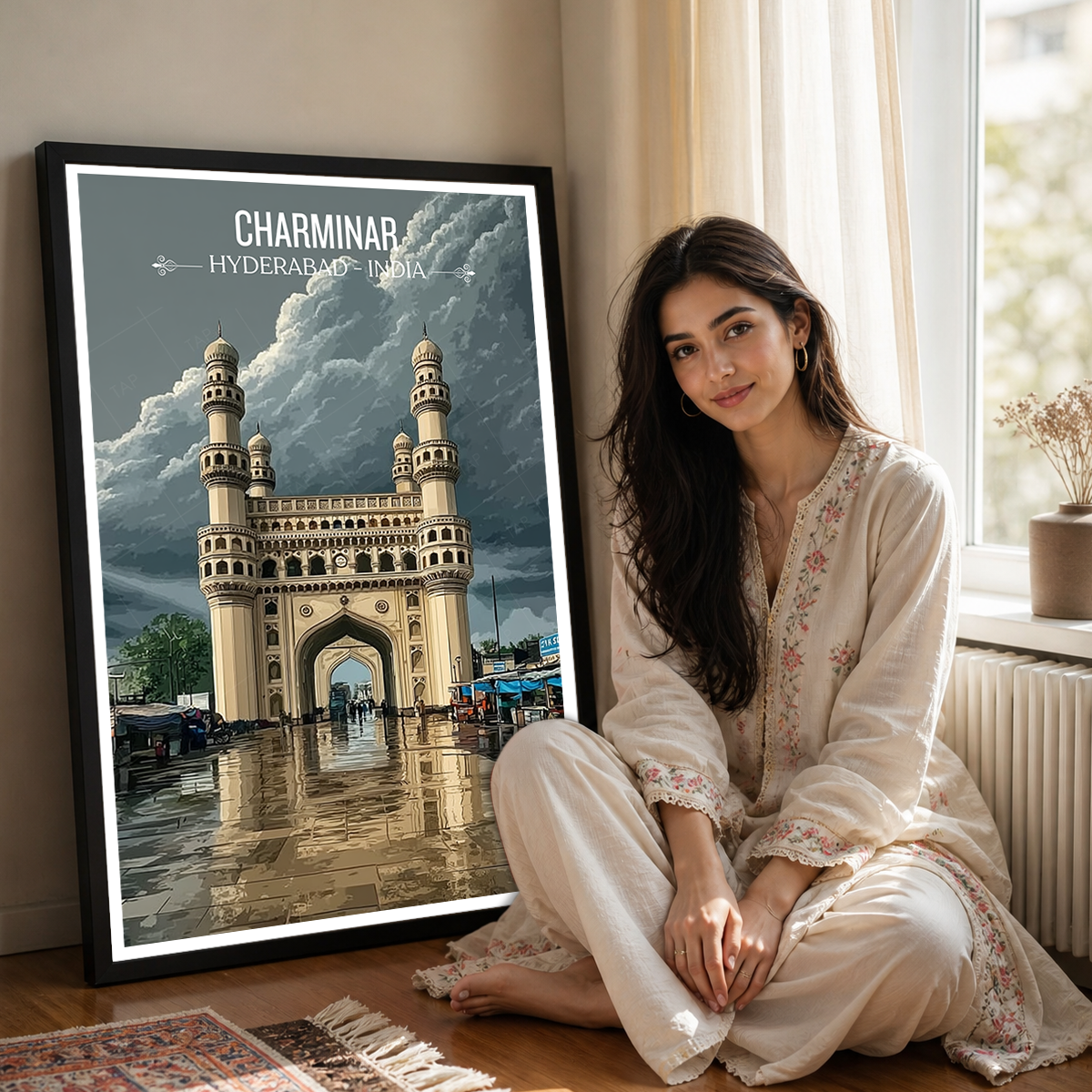Charminar Masjid - Hyderabad - India - Travel Wall Art Print Poster - Art Print - Travel Art Poster