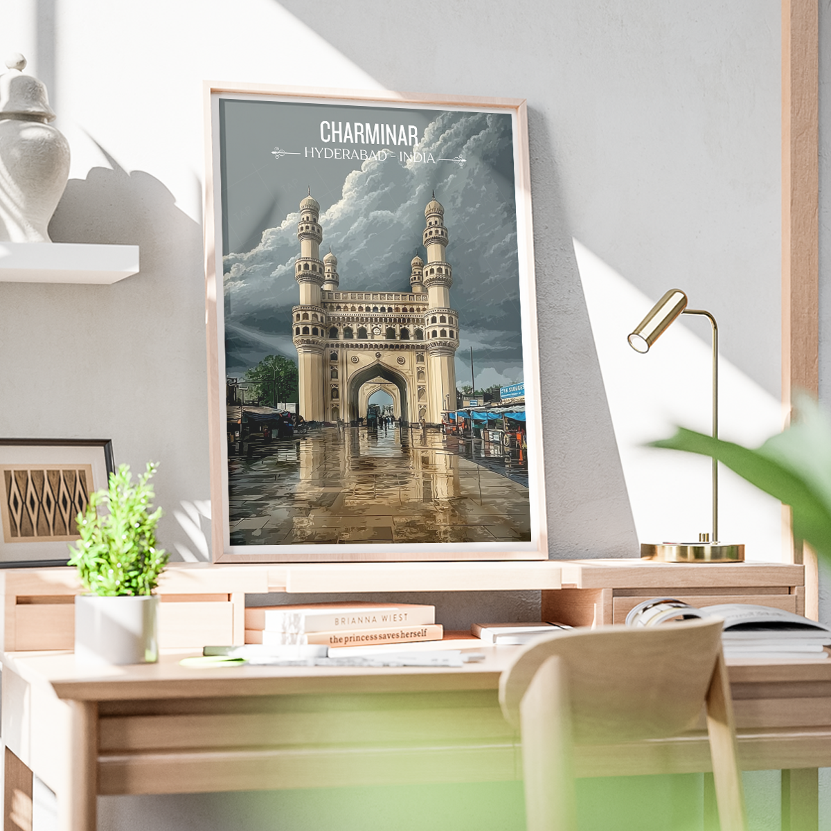 Charminar Masjid - Hyderabad - India - Travel Wall Art Print Poster - Art Print - Travel Art Poster