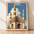Charminar Mosque - Hyderabad - India - Travel Wall Art Print Poster - Art Print - Travel Art Poster