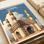 Charminar Mosque - Hyderabad - India - Travel Wall Art Print Poster - Art Print - Travel Art Poster