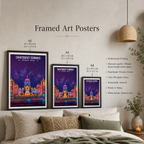 Chhartarpati Shivaji Maharaj Terminus - Mumbai - India - Travel Wall Art Print Poster - Art Print - Travel Art Poster